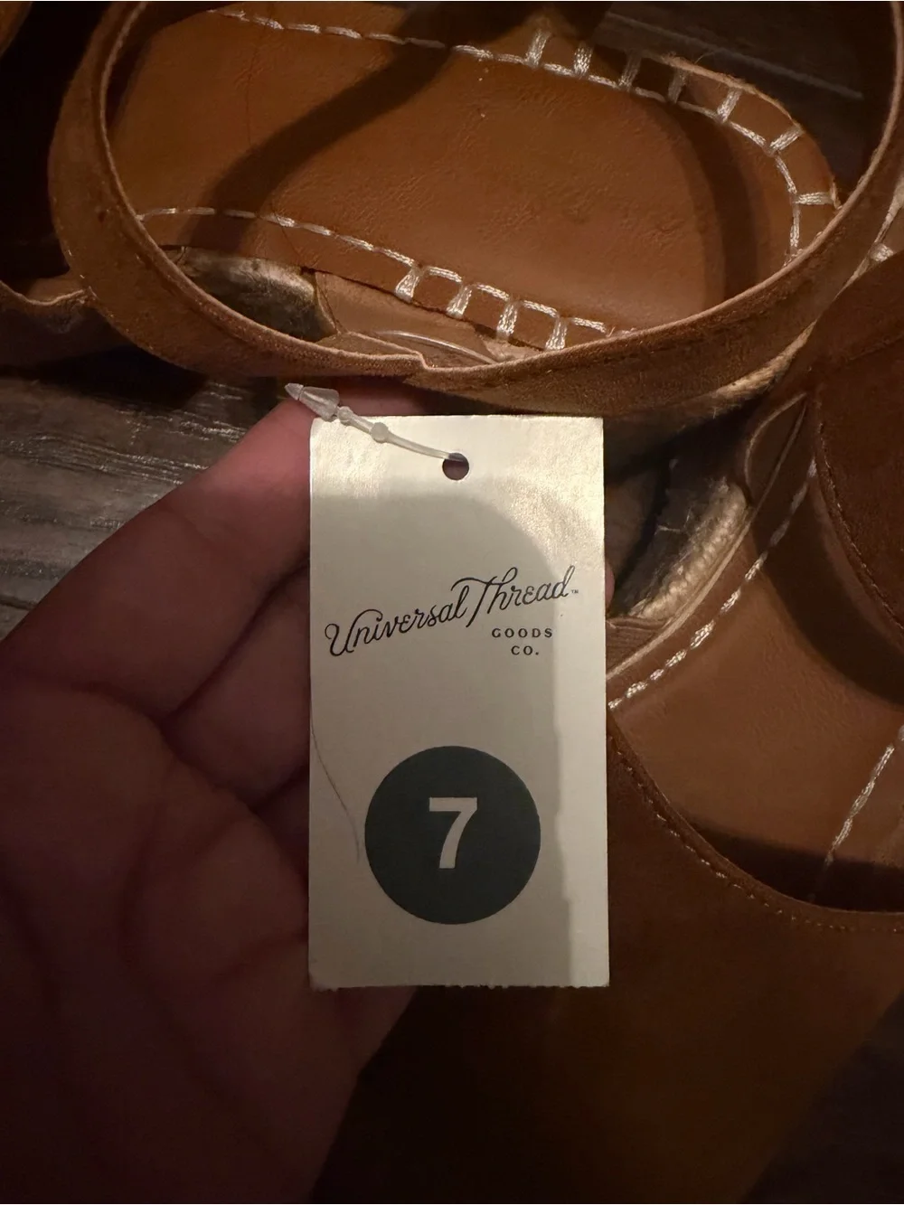 Universal Thread Tan Espadrille Wedge Sandals